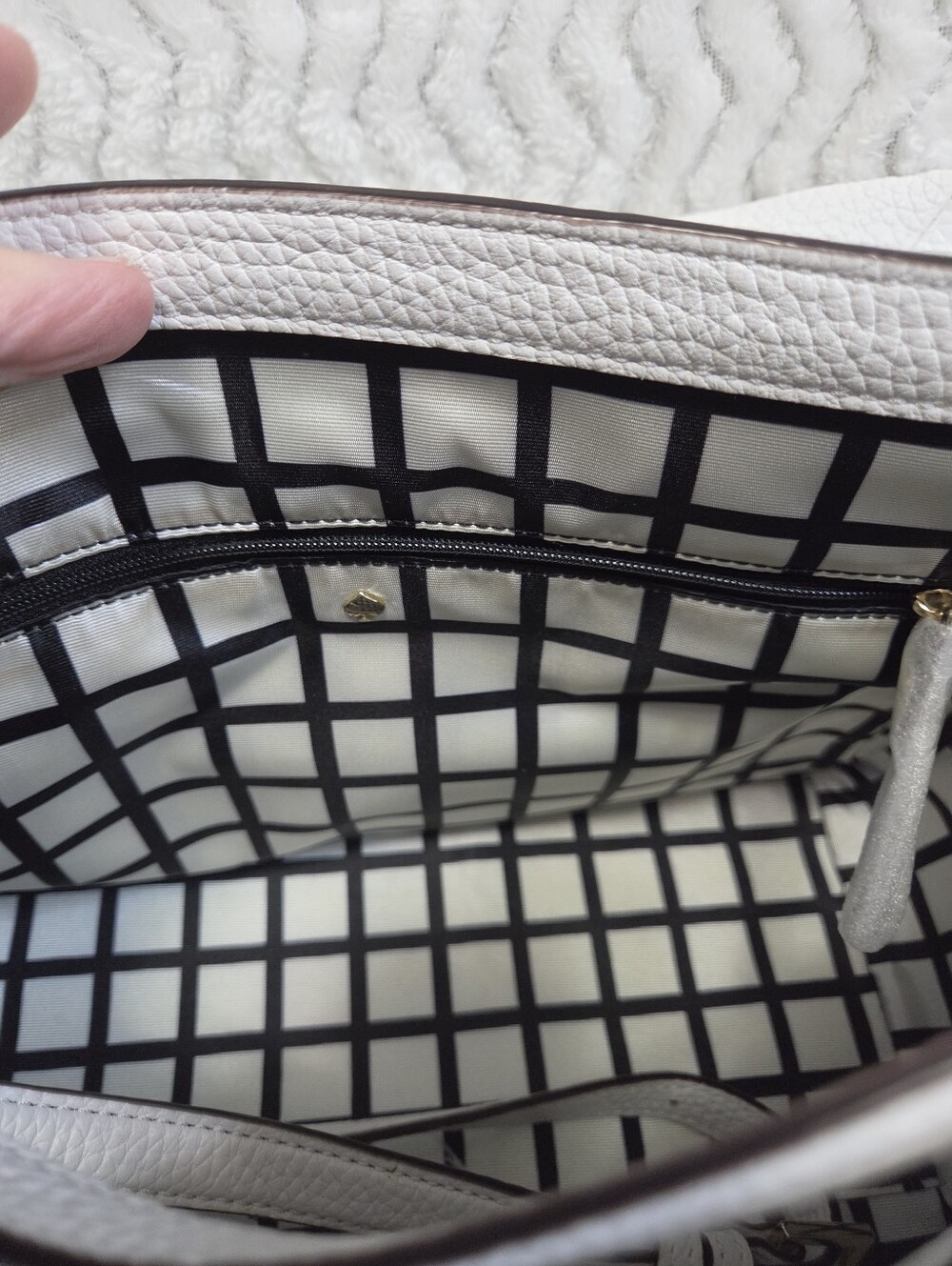 Kate Spade Bright White Leather Holden Satchel Crossbody - Picture 8 of 10